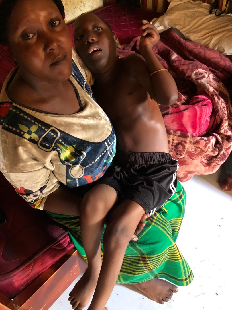 Davis with his mother, Aisha