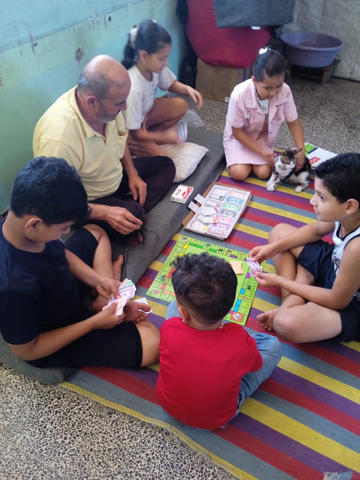 Members of the Hamad family spending time together