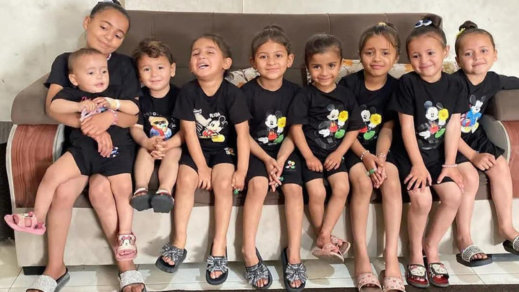 Children from the Al-Yaziji family